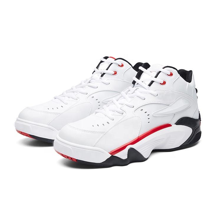 China Wholesale Fashion Shape High-top Ankle Professional Training Custom LOGO Design Make Your Own Men Basketball Shoes Featured Image